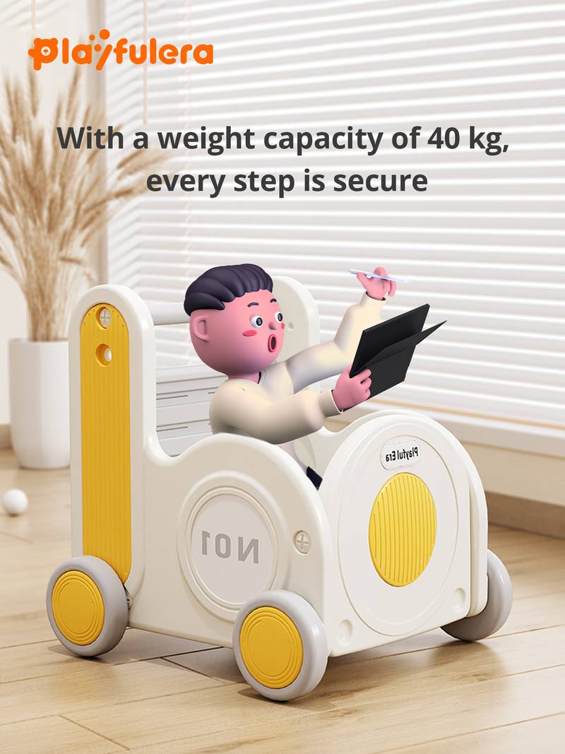 4-in-1 Thomas Train Baby Walker Wagon - Multi-Functional Push Toy with Storage for Toddlers - Image 3