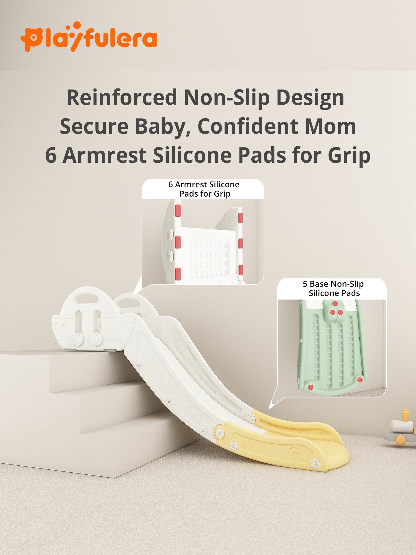 Pirate Ship Adventure Kids Slide - Compact for Stairs & Sofa - Image 2